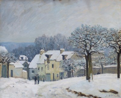 The Place du Chenil at Marly-le-Roi, Snow, 1876 by Alfred Sisley